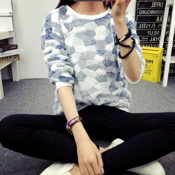 NWT Adorable! Reindeer Shirt Midnight Blue L/S Rudolph the Red Nose Reindeer? LG - Picture 8 of 16